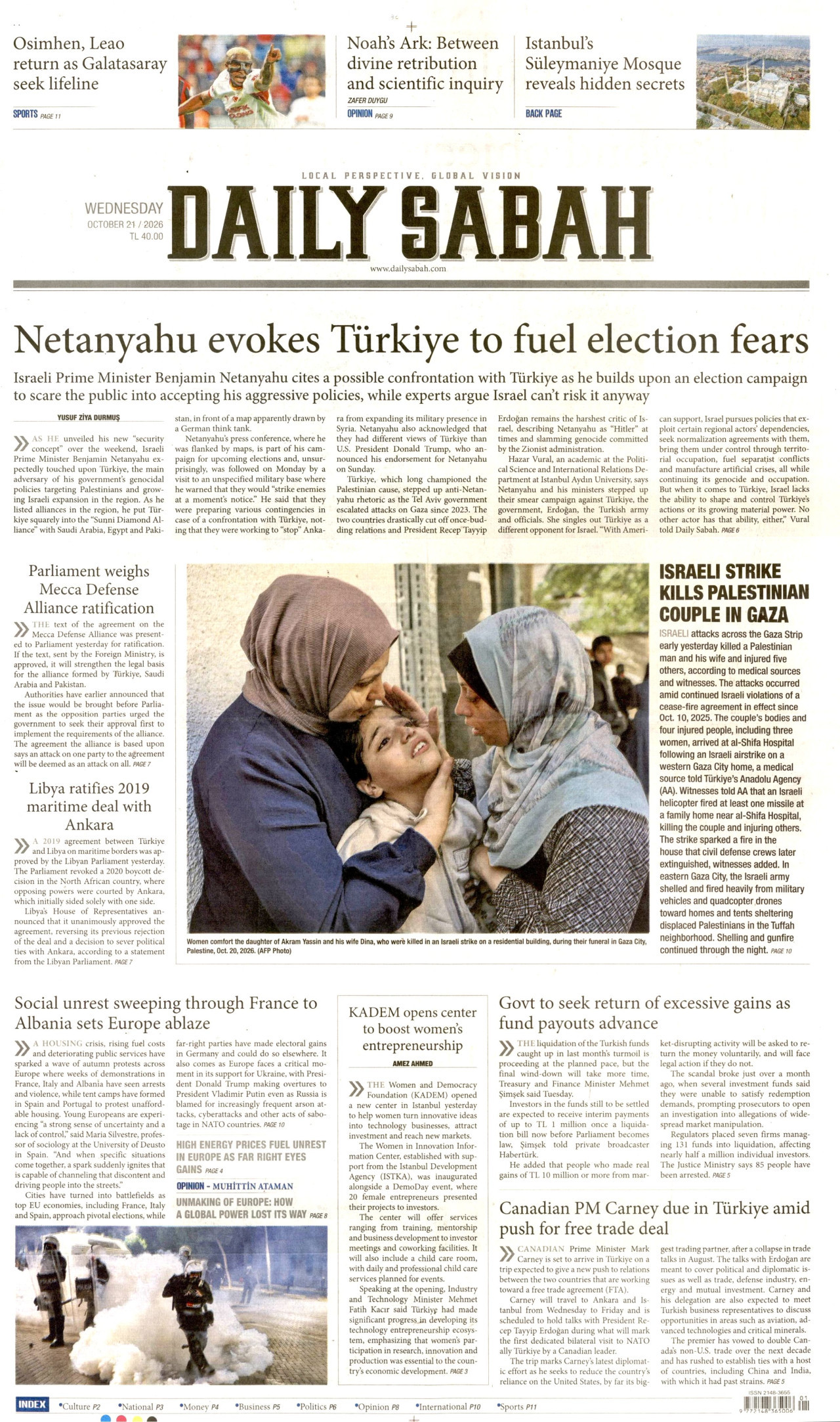 Daily Sabah Gazetesi gazetesi manşeti